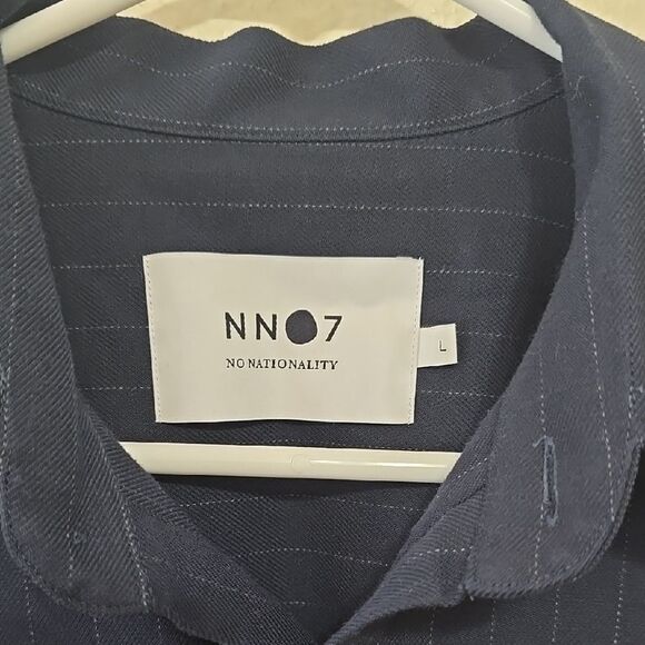 NN07 No NationalityBlue Casual Button Down Shirt with Relaxed Fit L - Picture 2 of 13